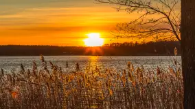 Zimowy zachód słońca nad jeziorem Kisajno, styczeń 2025 r. - zdjęcie 12