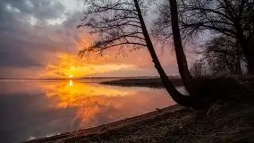 Epicki zachód słońca nad jeziorem Niegocin, luty 2020 - zdjęcie 7