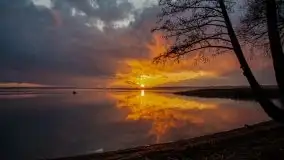 Epicki zachód słońca nad jeziorem Niegocin, luty 2020 - zdjęcie 9