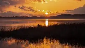 Epicki zachód słońca nad jeziorem Niegocin, luty 2020 - zdjęcie 12