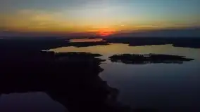 Jezioro Stręgiel skąpane w złocie zachodu słońca - zdjęcie 3