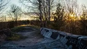 Zachód przy zwalony moście i jeziorze Patelnia, Kruklanki 03.2020 - zdjęcie 17