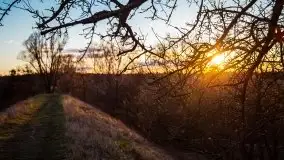 Zachód przy zwalony moście i jeziorze Patelnia, Kruklanki 03.2020 - zdjęcie 14