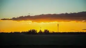 Zachód przy zwalony moście i jeziorze Patelnia, Kruklanki 03.2020 - zdjęcie 2