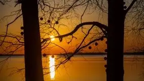 Marcowy zachód słońca nad jeziorem Dargin, Nowy Harsz - zdjęcie 33