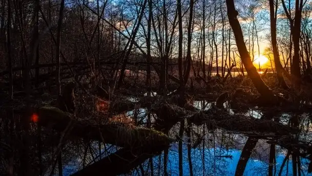 Zachód Słońca Piękna Góra, jez. Kisajno