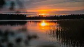 Zachód słońca nad jeziorem Tajty, 29 kwietnia 2020r. - zdjęcie 43