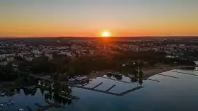 Wschód słońca w Giżycku, jezioro Niegocin - zdjęcie 1