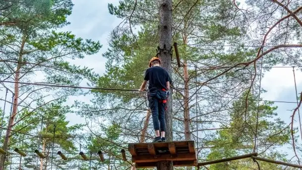 Park linowy Hotel Tajty, Wilkasy koło Giżycka - zdjęcie 9