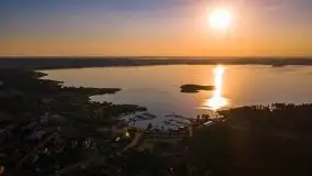 Wschód Słońca, Wilkasy, jezioro Niegocin, sierpień 2020 r. - zdjęcie 4