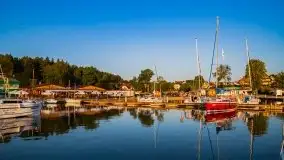 Wschód Słońca, Wilkasy, jezioro Niegocin, sierpień 2020 r. - zdjęcie 64