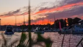 Zachód słońca, Ekomarina Giżycko, sierpień 2020 - zdjęcie 9