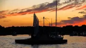 Zachód słońca, Ekomarina Giżycko, sierpień 2020 - zdjęcie 2