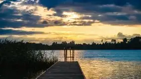 Zachód słońca nad jeziorem Ławki, wrzesień 2020 r. - zdjęcie 15