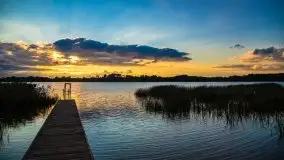 Zachód słońca nad jeziorem Ławki, wrzesień 2020 r. - zdjęcie 6