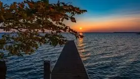 Zachód słońca, jezioro Dargin, przystań Melnik - zdjęcie 5