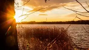 Zachód słońca i resztki jesieni nad jeziorem Ołów - zdjęcie 20