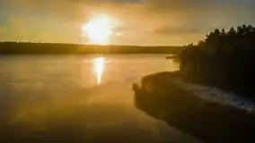 Pierwszy śnieg i wschód słońca nad jeziorem Boczne - zdjęcie 32