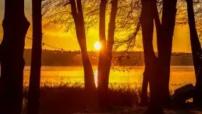 Pierwszy śnieg i wschód słońca nad jeziorem Boczne - zdjęcie 74