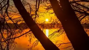 Pierwszy śnieg i wschód słońca nad jeziorem Boczne - zdjęcie 95