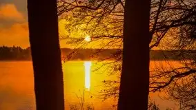 Pierwszy śnieg i wschód słońca nad jeziorem Boczne - zdjęcie 97