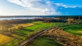 Jesień z lotu ptaka przy jeziorze Tałtowisko i kanale Grunwaldzkim - zdjęcie 23