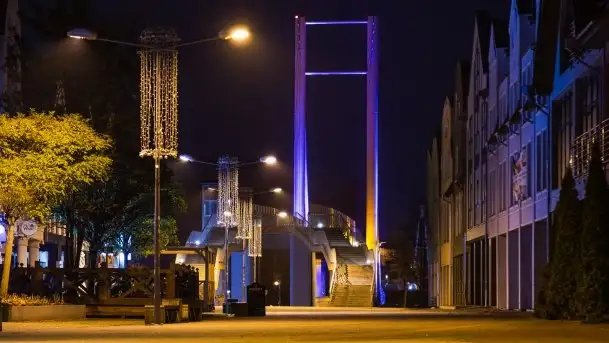 Nocne listopadowe kolory Giżycka