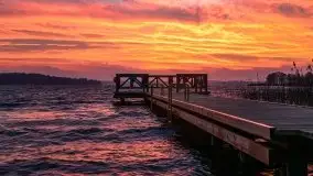 Piękny, grudniowy wschód słońca nad jeziorem Święcajty, 2020 - zdjęcie 1