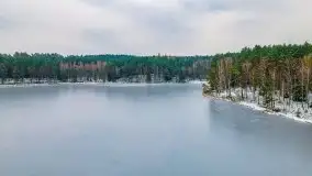 Zima nad jeziorem Wesołek, okolice Rucianej Nidy - zdjęcie 14