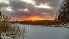 Zimowy zachód słońca między jeziorem Dargin i Sztynorckie - zdjęcie 30