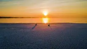 Zimowy wschód słońca nad jeziorem Dargin i... -27 stopni - zdjęcie 19