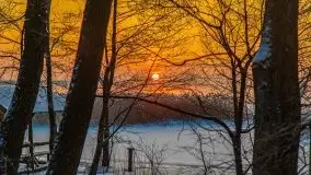 Zimowy wschód słońca nad jeziorem Dargin i... -27 stopni - zdjęcie 48