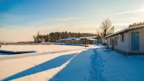 Zima w porcie AZS, jezioro Niegocin, 2021 r. - zdjęcie 3