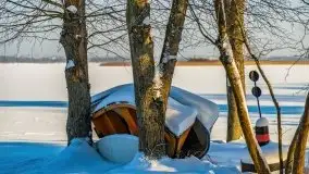 Zima w porcie AZS, jezioro Niegocin, 2021 r. - zdjęcie 40