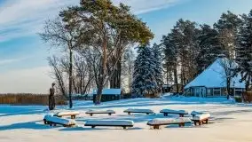 Zima w porcie AZS, jezioro Niegocin, 2021 r. - zdjęcie 22