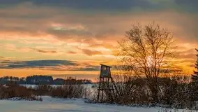 Zachód słońca w okolicach zimowych Kruklanek - zdjęcie 62