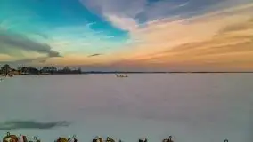 Zachód słońca w Giżycku nad jeziorem Niegocin 02.2021 - zdjęcie 43