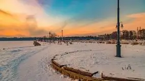 Zachód słońca w Giżycku nad jeziorem Niegocin 02.2021 - zdjęcie 37