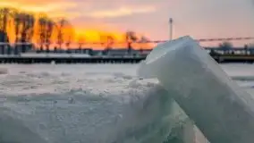 Wschód słońca w Giżycku w zimowej oprawie, 02.2021 - zdjęcie 20