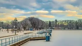 Wschód słońca w Giżycku w zimowej oprawie, 02.2021 - zdjęcie 42