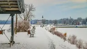 Wschód słońca w Giżycku w zimowej oprawie, 02.2021 - zdjęcie 47