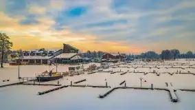 Wschód słońca w Giżycku w zimowej oprawie, 02.2021 - zdjęcie 25