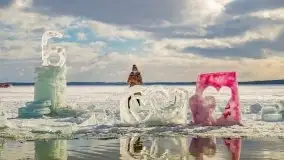 Fotorelacja z rzeźbienia w lodzie w Giżycku - zdjęcie 78