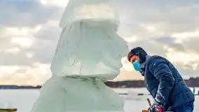 Fotorelacja z rzeźbienia w lodzie w Giżycku - zdjęcie 71