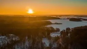 Zachód słońca nad jeziorem Siercze, luty 2021  - zdjęcie 19