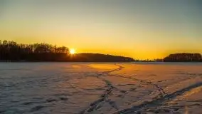 Zachód słońca nad jeziorem Siercze, luty 2021  - zdjęcie 30