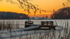 Zachód słońca nad jeziorem Siercze, luty 2021  - zdjęcie 31