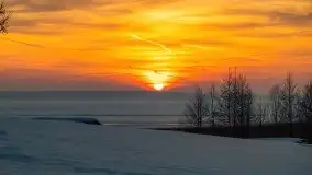 Zachód słońca nad jeziorem Niegocin, luty 2021 - zdjęcie 69