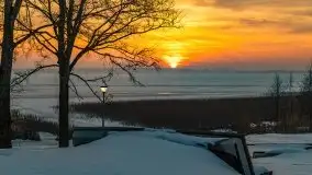 Zachód słońca nad jeziorem Niegocin, luty 2021 - zdjęcie 4