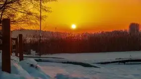 Zima i zachód słońca w porcie Tło Dla Mew - zdjęcie 33